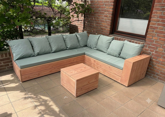 Douglashouten hoekbank model Nola voor tuin en terras op maat — foto 2