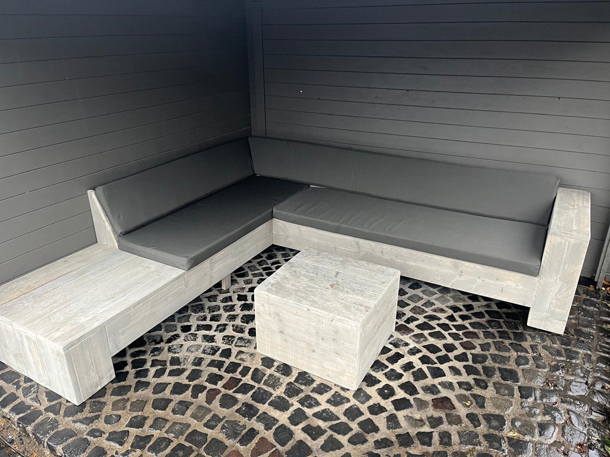 Steigerhout Hoekbank - Chaise lounge