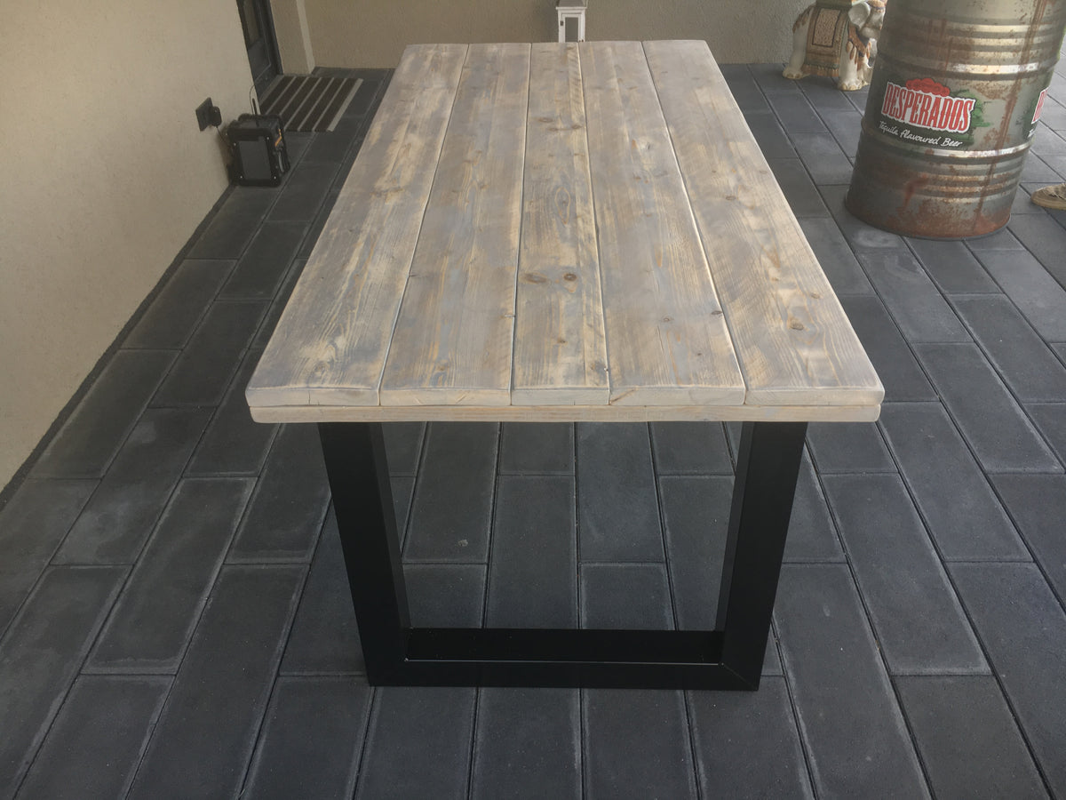 Steigerhout Industriële tafel U-poot