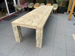 Steigerhout tuintafel blokpoot