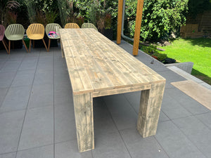 Steigerhout tuintafel blokpoot