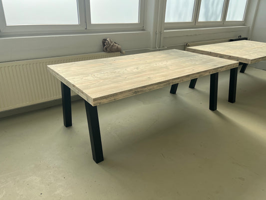 Steigerhout Industriële tafel A-poot open