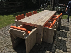 Steigerhout tuinset blokpoot
