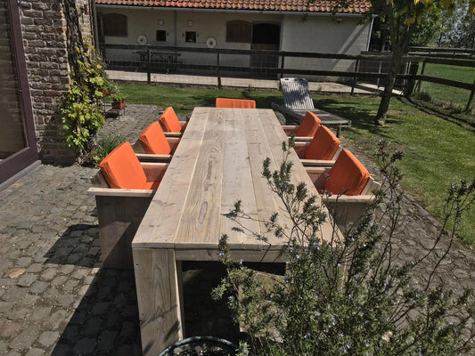 Steigerhout tuinset blokpoot