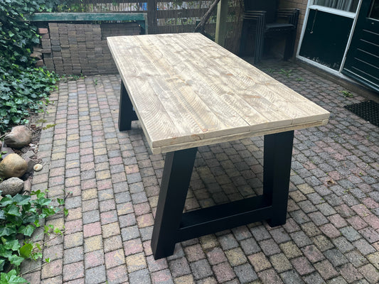Steigerhout Industriële tafel A-poot