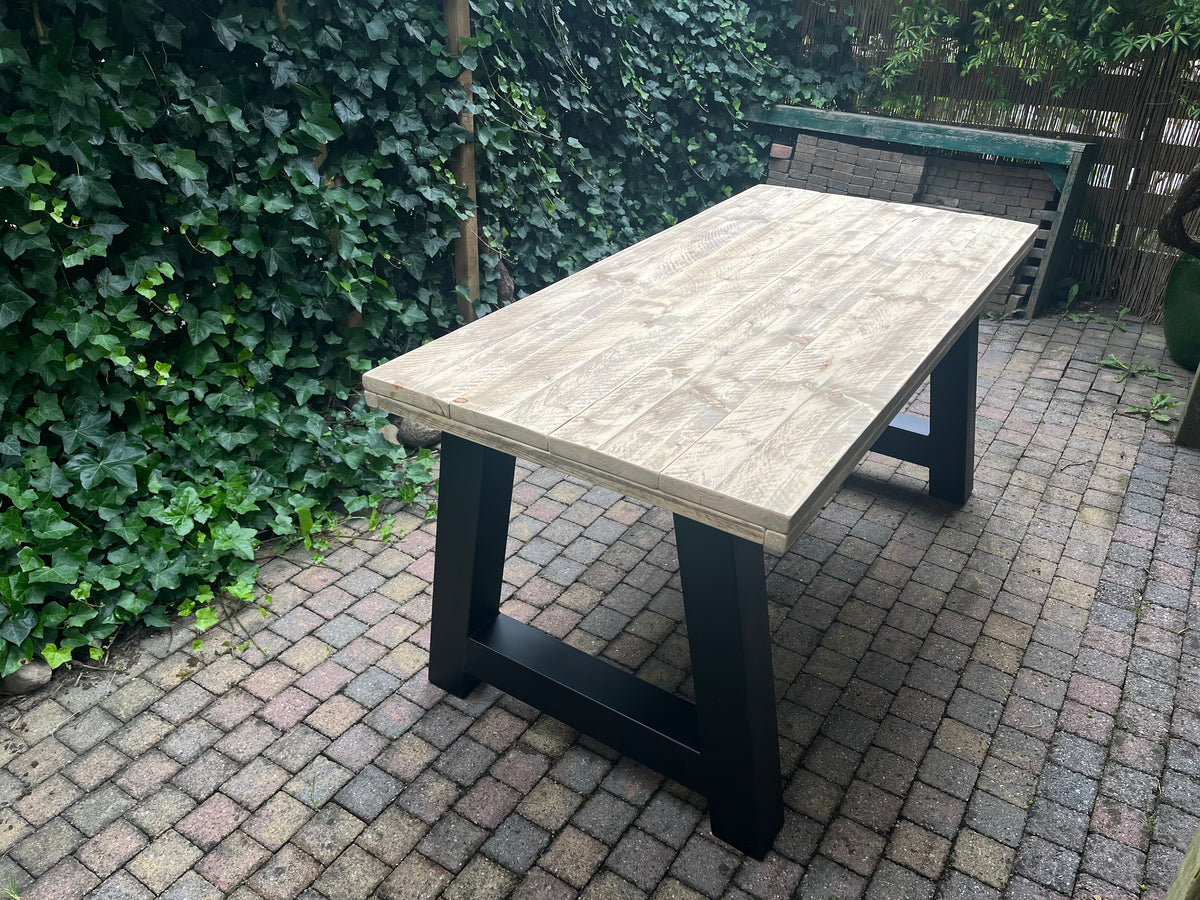 Steigerhout Industriële tafel A-poot
