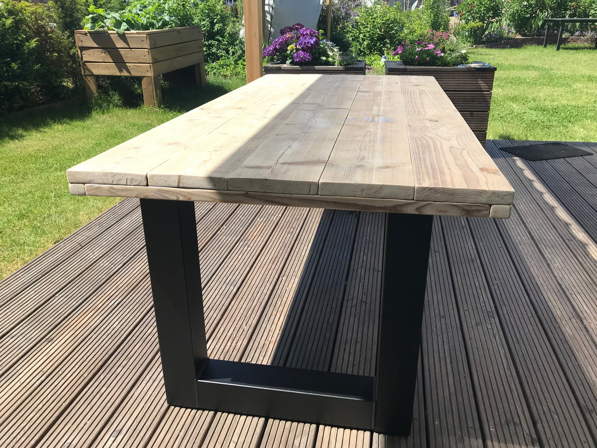 Steigerhout Industriële tafel U-poot