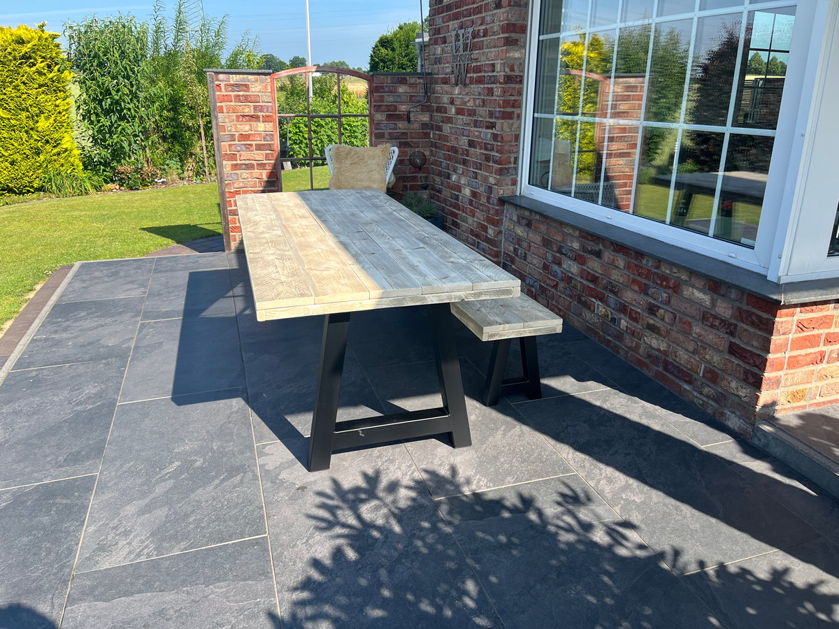 Steigerhout Industriële tafel A-poot