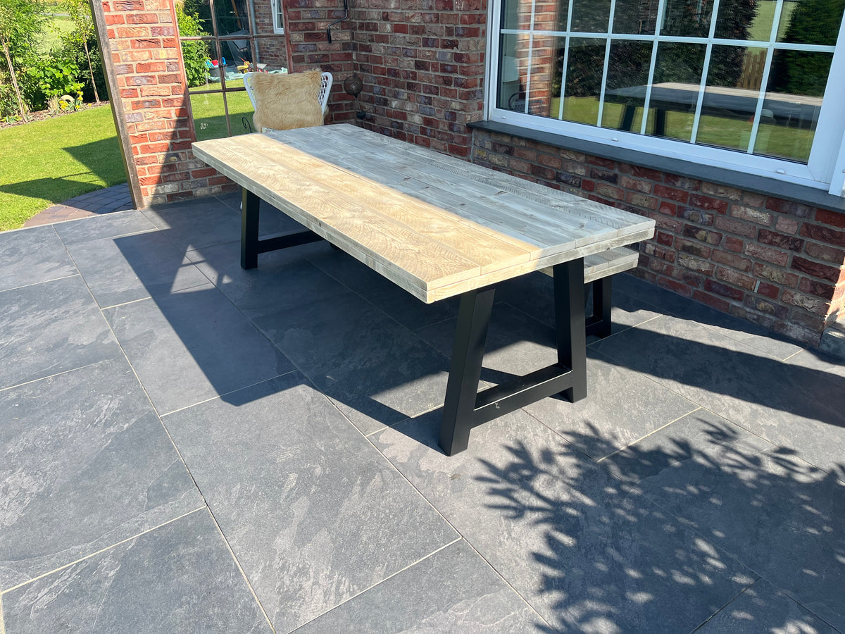 Steigerhout Industriële tafel A-poot