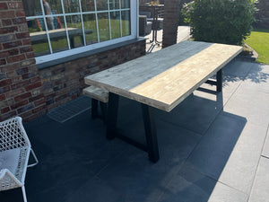 Steigerhout Industriële tafel A-poot