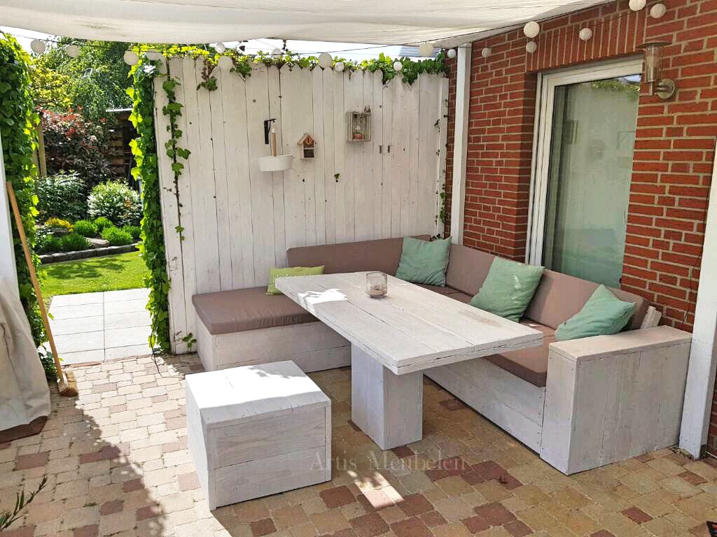Steigerhout Hoekbank - Chaise lounge