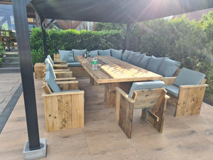Steigerhout Hoekbank - Dining set