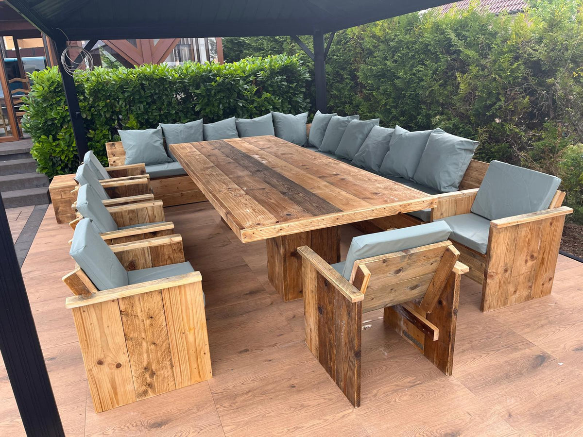 Steigerhout Hoekbank - Dining set