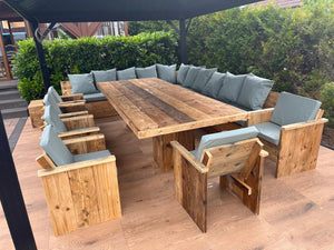 Steigerhout Hoekbank - Dining set