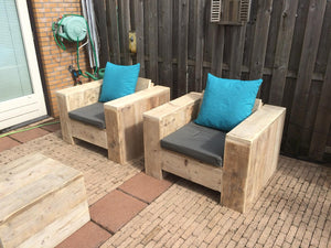 Steigerhout Loungestoel Leiden