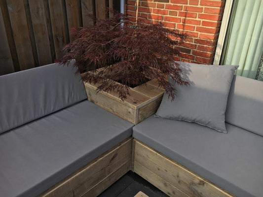 Steigerhout Loungeset Hermosa (hoektafel)