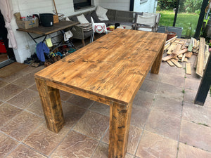 Steigerhout tuintafel blokpoot