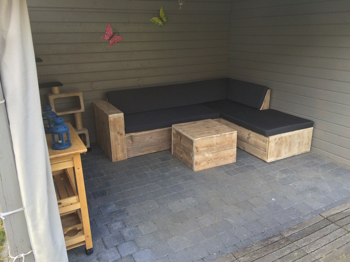 Steigerhout Hoekbank - Chaise lounge