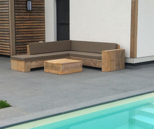 Steigerhout Hoekbank - Chaise lounge