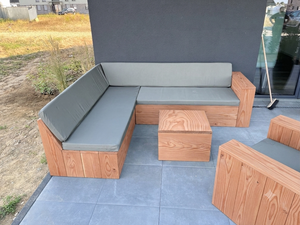 Douglashouten hoekbank model Nola voor tuin en terras op maat — foto 3