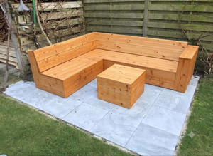 Douglashouten hoekbank model Nola voor tuin en terras op maat — foto 4