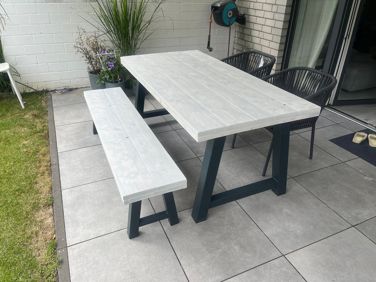 Steigerhout Industriële tafel A-poot