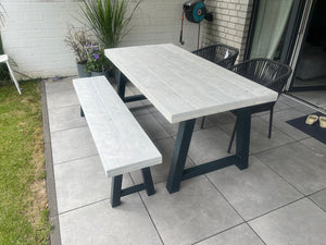 Steigerhout Industriële tafel A-poot