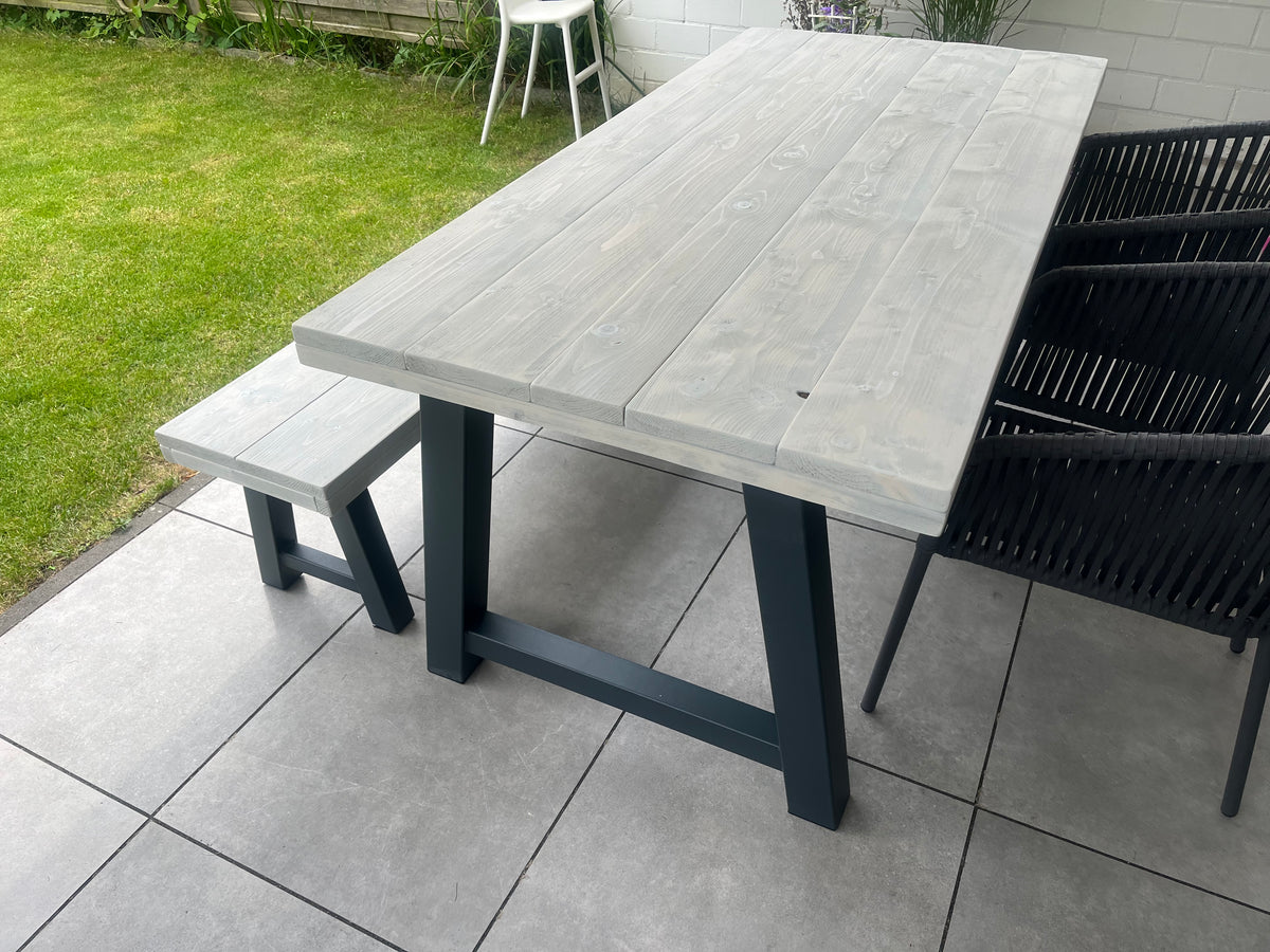 Steigerhout Industriële tafel A-poot