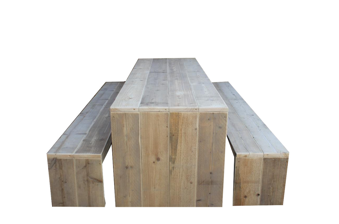Steigerhout picknick tuinset