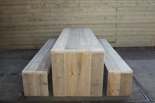 Steigerhout picknick tuinset